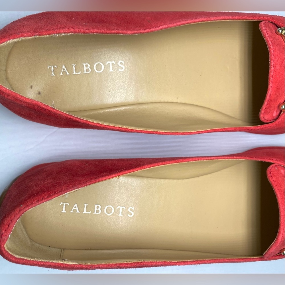 Talbot’s Francesca Kid Suede Driving Moccasins Red 8AA - Picture 4 of 8